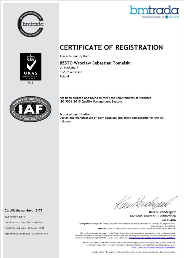 certificate of registration